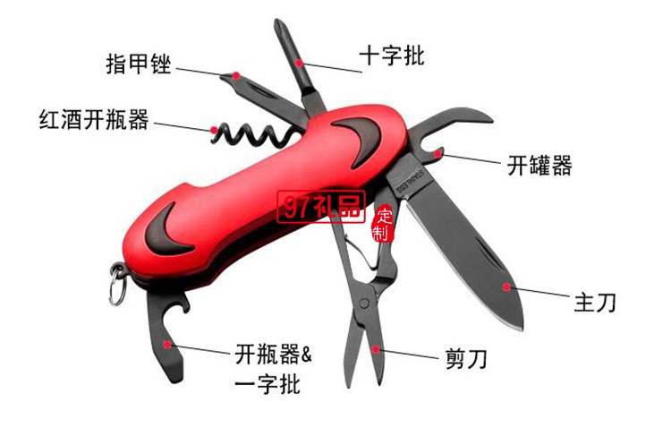 華鑫光電定制案例  多功能小刀 便攜七開(kāi)不銹鋼工具刀