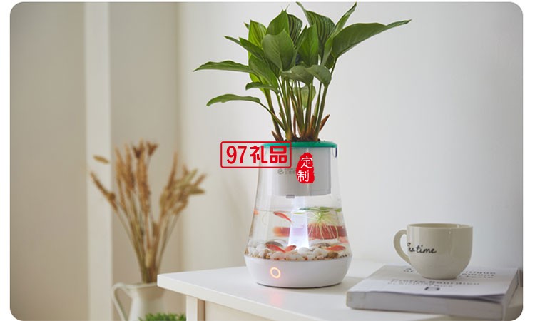 智能時(shí)尚魚(yú)植機(jī)花盆魚(yú)缸辦公室定制公司廣告禮品