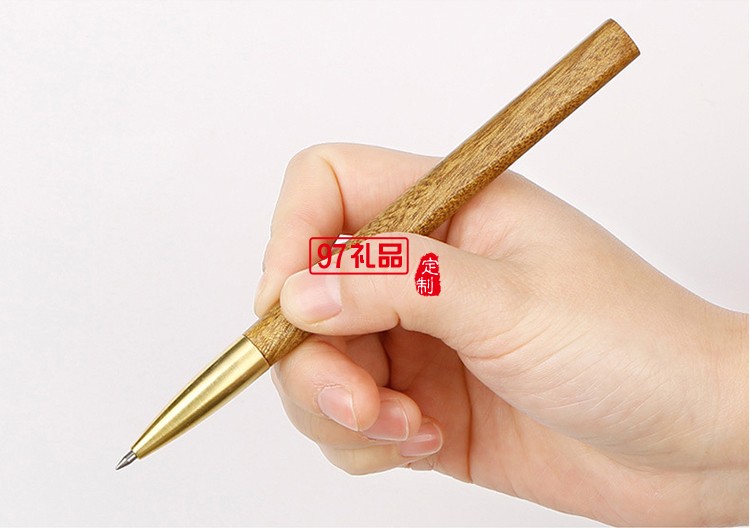 紅木簽字筆 金屬中性筆寶珠筆 匠心之筆商務(wù)創(chuàng)意禮品定制刻字logo 