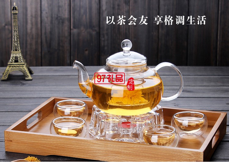 加厚耐熱玻璃茶壺功夫茶具套裝 花茶壺透明過濾內(nèi)膽玻璃茶具