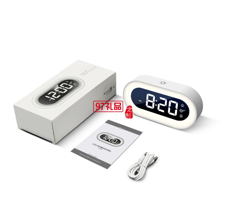 LED鬧鐘兒童學(xué)生床頭夜光電子時(shí)鐘室內(nèi)臺(tái)鐘