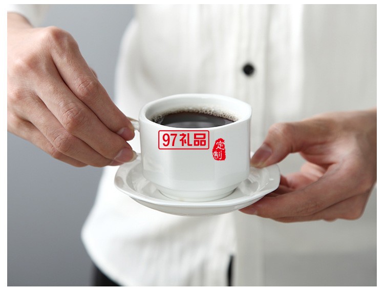 陶瓷水杯帶蓋 中南海式創(chuàng)意會(huì)議杯 可定制LOGO白瓷介杯會(huì)議室水杯