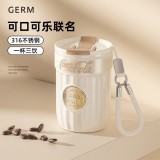 格沵（germ）李小冉同款咖啡杯可口可樂徽章保溫杯吸管杯